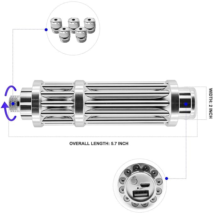 High Powered 450 nm Blue Laser Pointer